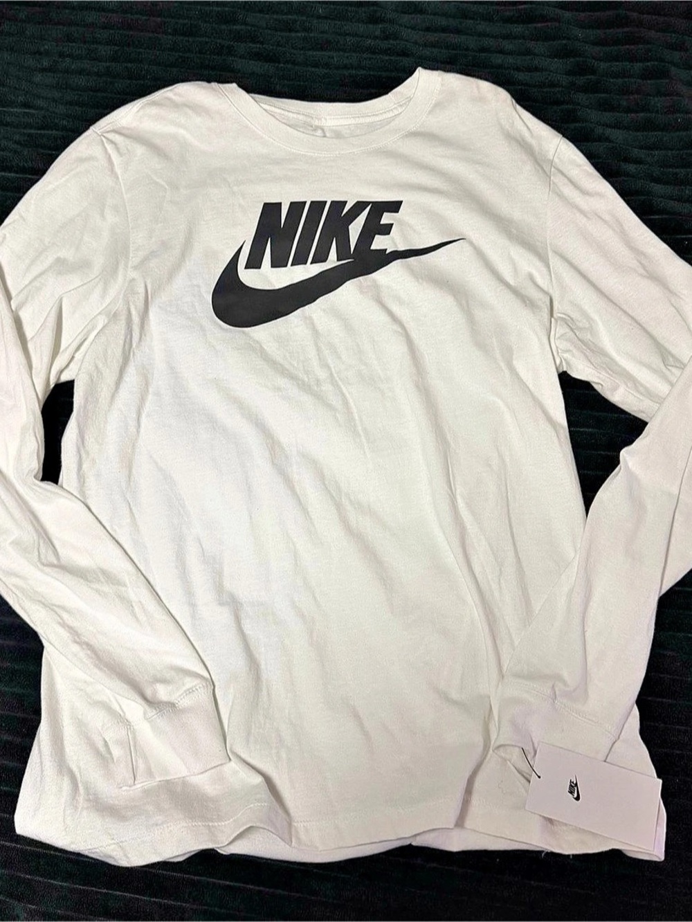 Nike Sportswear Club Futura Logo Long-Sleeve T-Shirt Long Sleeve Logo Tee in